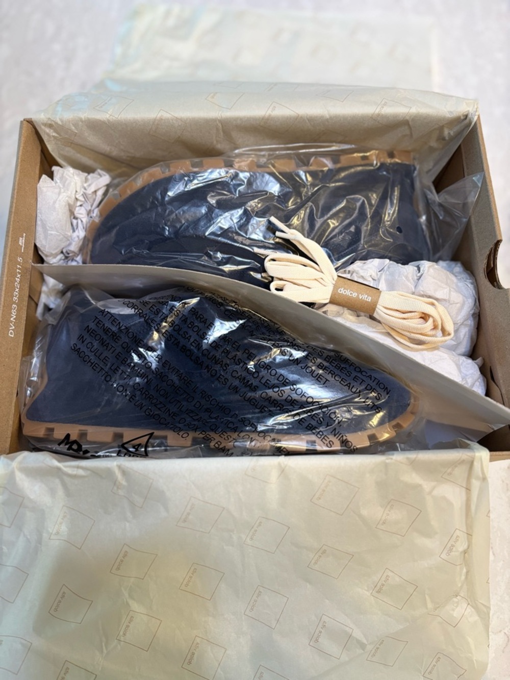 Dolce Vita Navy Blue Suede Tricia Sneakers - Picture 3 of 11